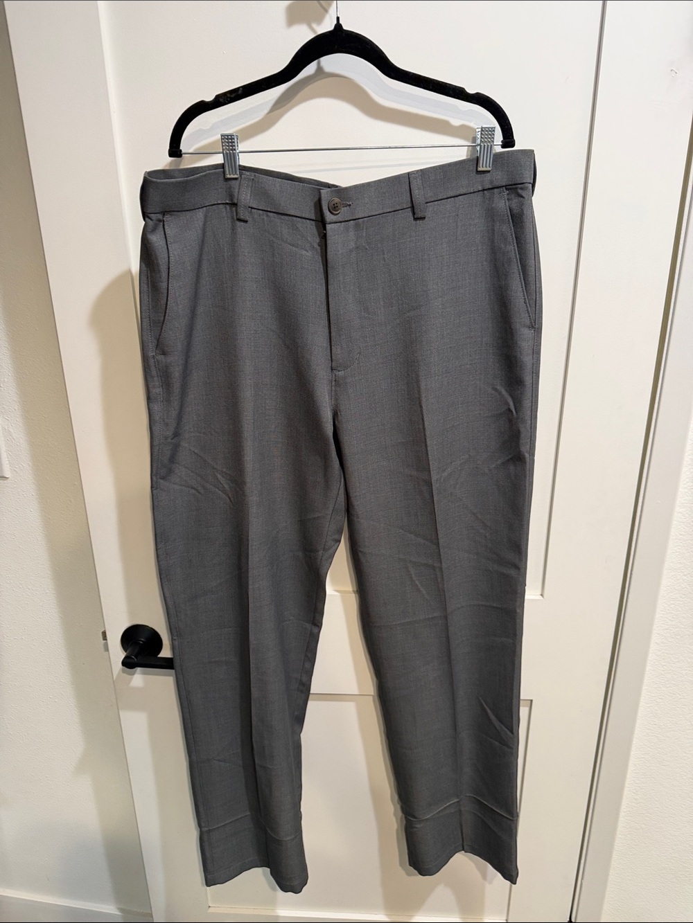 Men's Haggar Classic Gray Dress Pants - Tailored Comfort 38x32